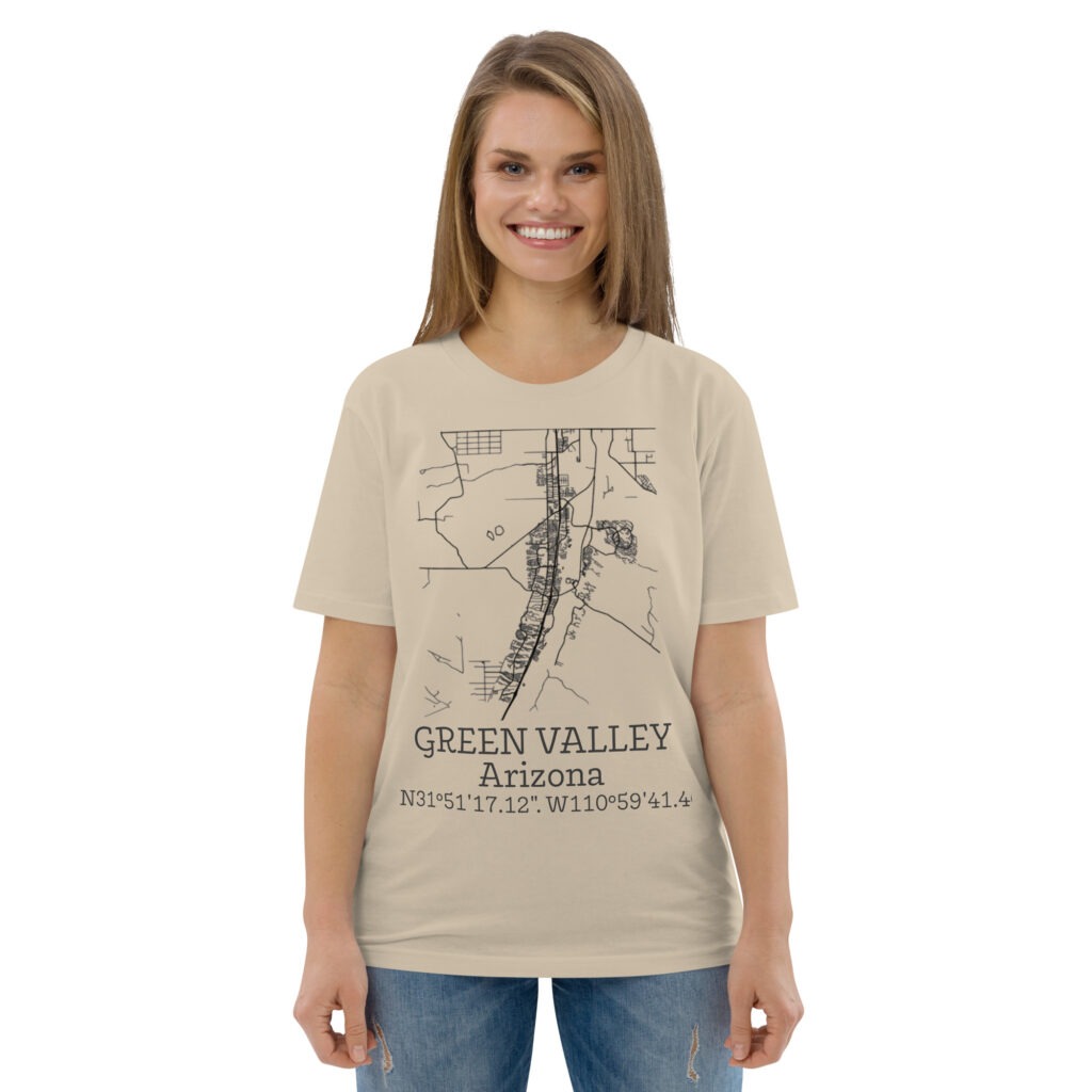 Unisex Organic Cotton Tee- Green Valley Arizona